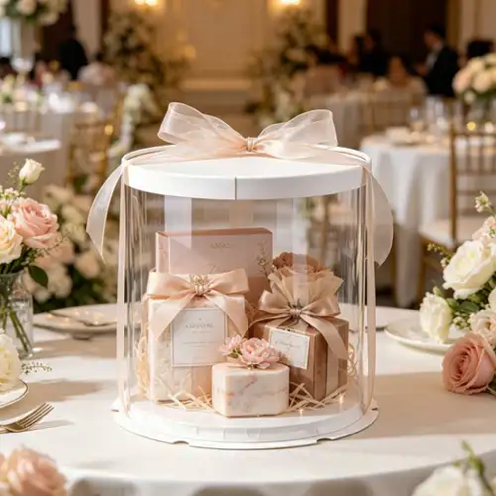 13" Inch Round Transparent Boxes