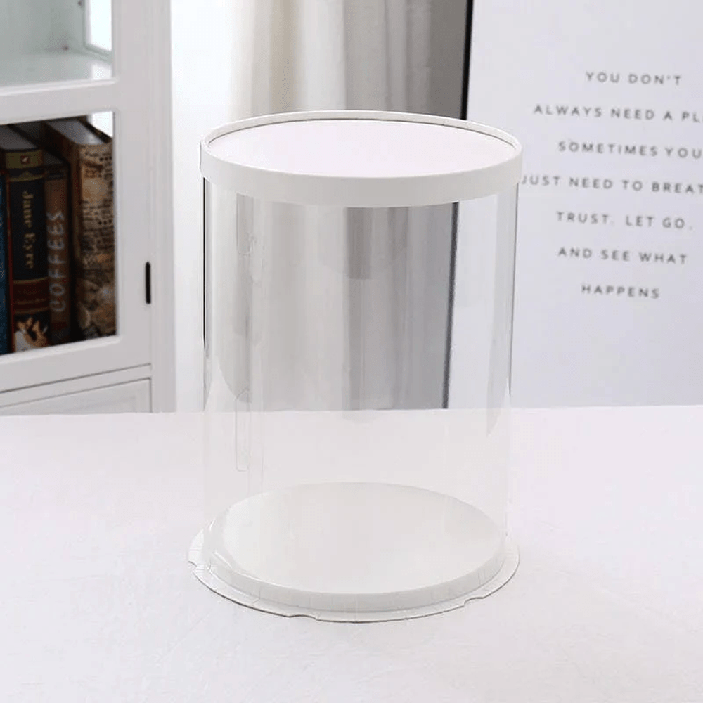 8" Inch Round Transparent Boxes