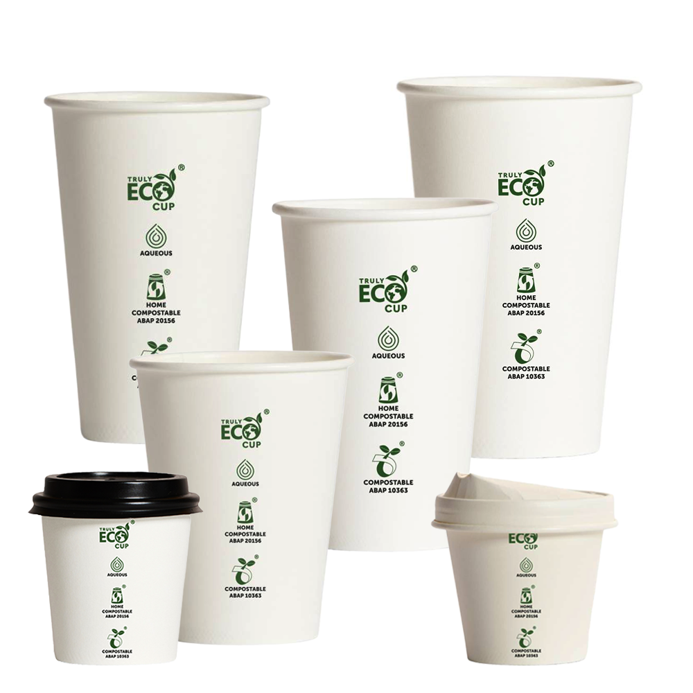 Truly Eco® Aqueous Single Wall White Cups