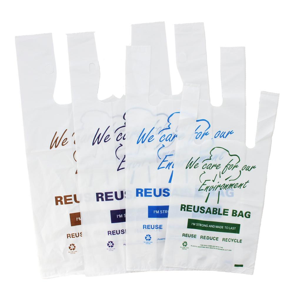 Reusable Printed Singlet Bags