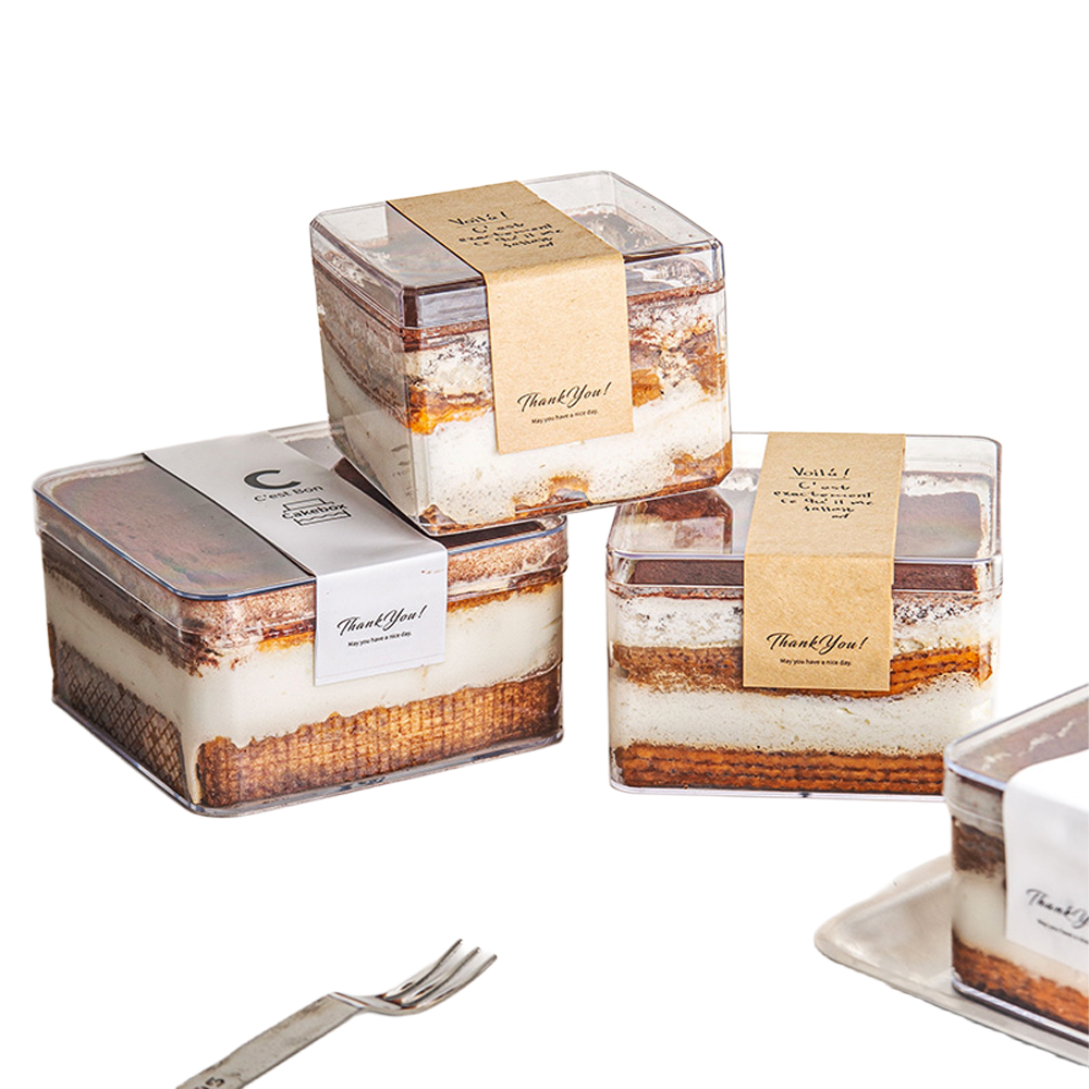 Tiramisu square containers