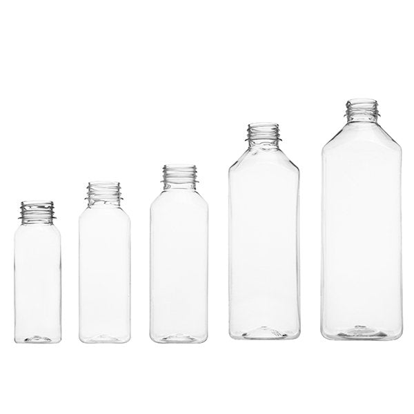 Plastic PET Square Bottles - TEM IMPORTS™
