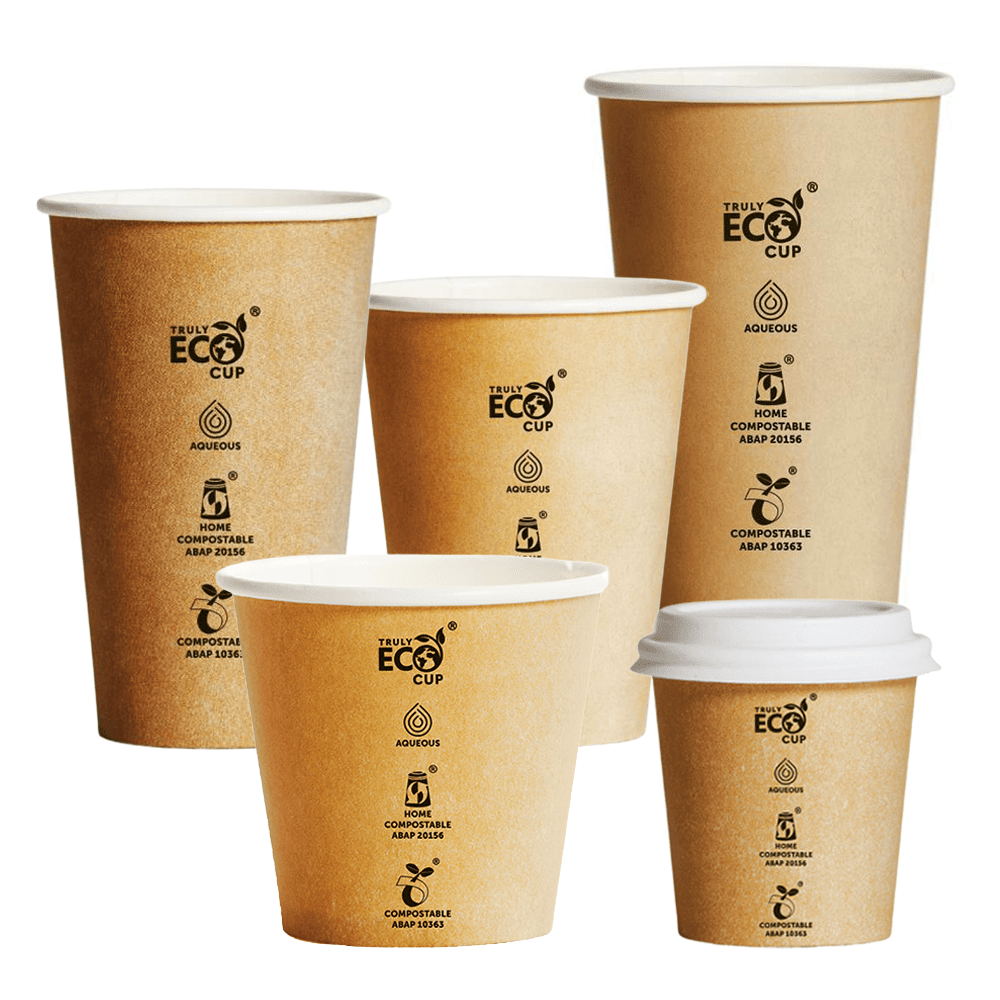 Truly Eco® Aqueous Single Wall Kraft Cups - TEM IMPORTS™