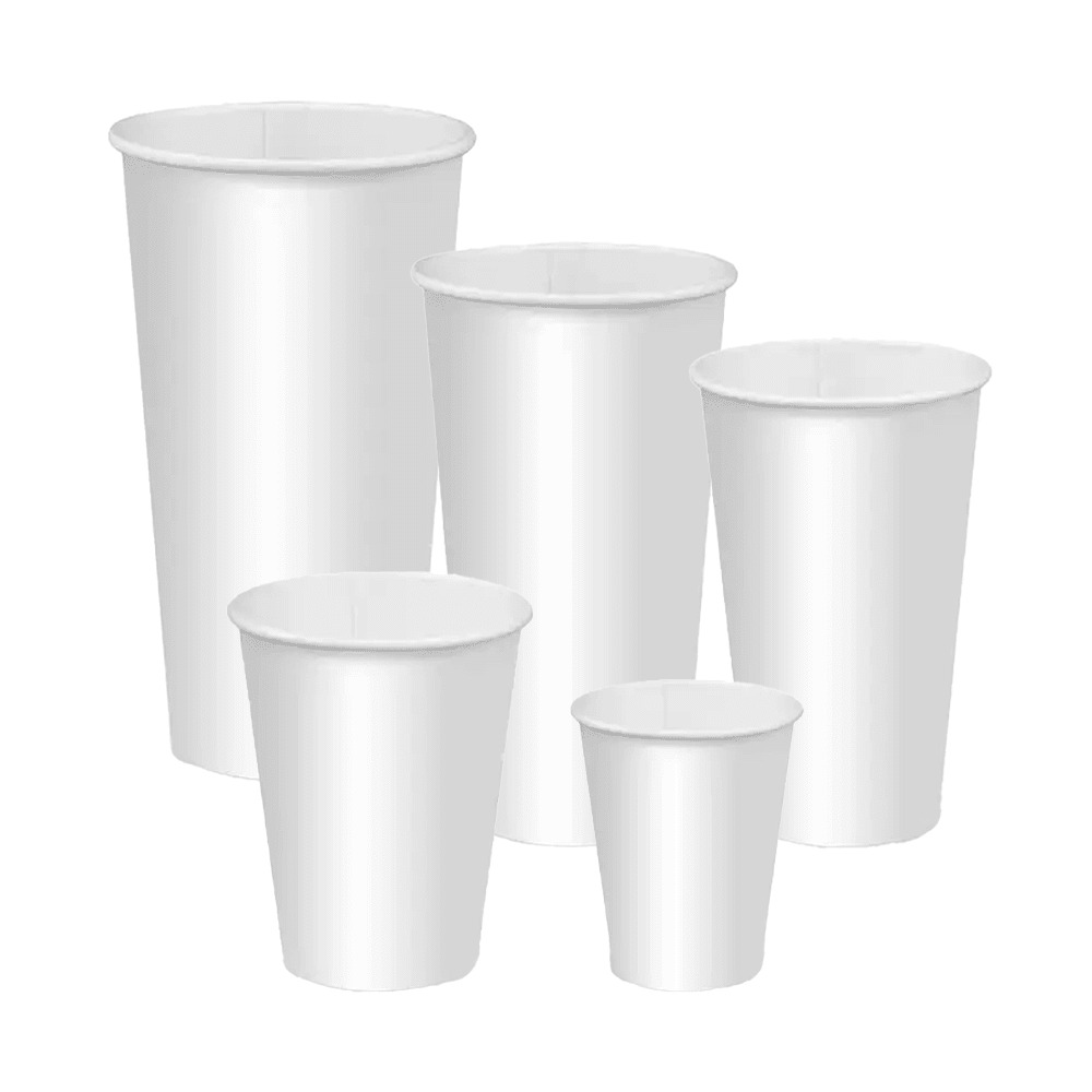 White - Paper Cold Cups - TEM IMPORTS™