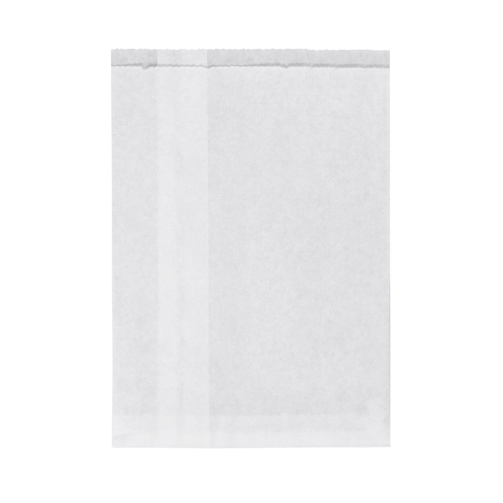 1/2 Long Flat Paper Bag White