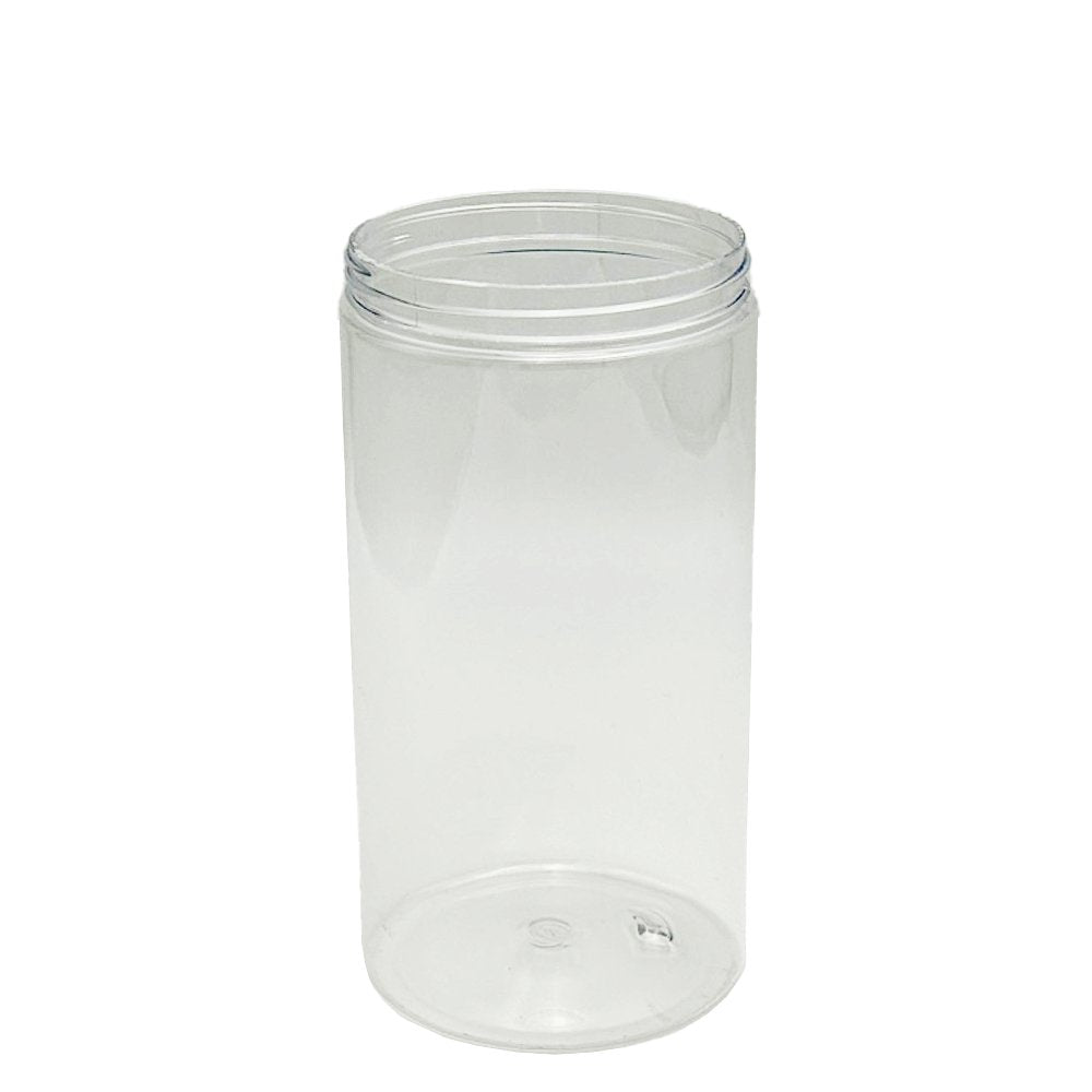 1000mL/89mm Neck Straight Sided Plastic Jar With Metal Lid - TEM IMPORTS™