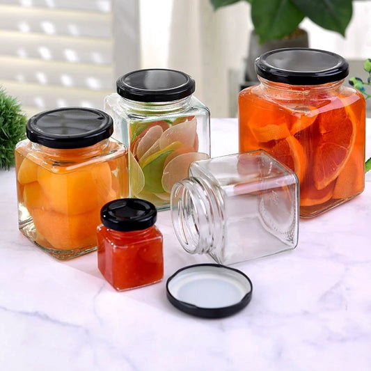 100mL Square Glass Jar With Metal Twist Lid - TEM IMPORTS™