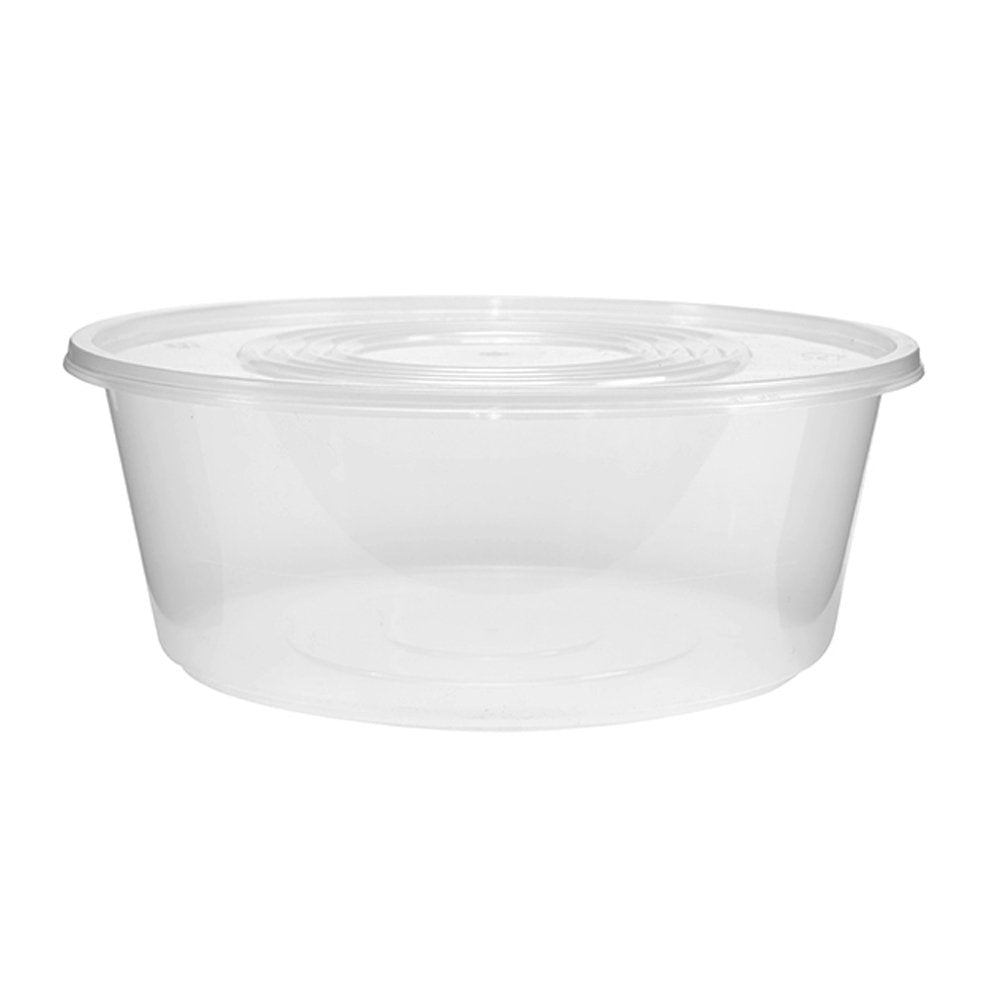 100oz/3000mL Takeaway Round Clear Supa Bowls With Lids - TEM IMPORTS™