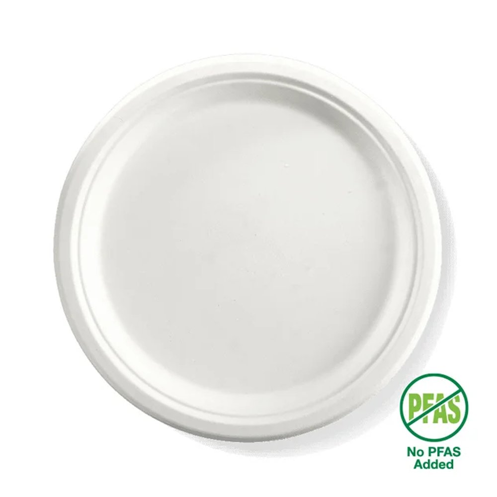 10"/250mm Round Plant Fibre Plate - 500pcs/Ctn - TEM IMPORTS™