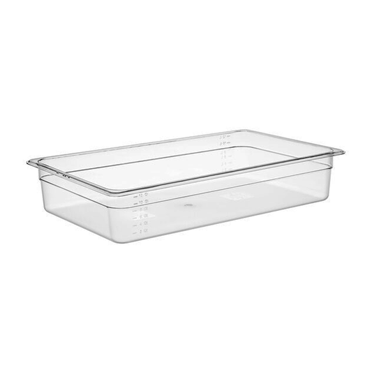 1/1 Full Size Clear Polycarbonate Food Pan - 100mm - TEM IMPORTS™