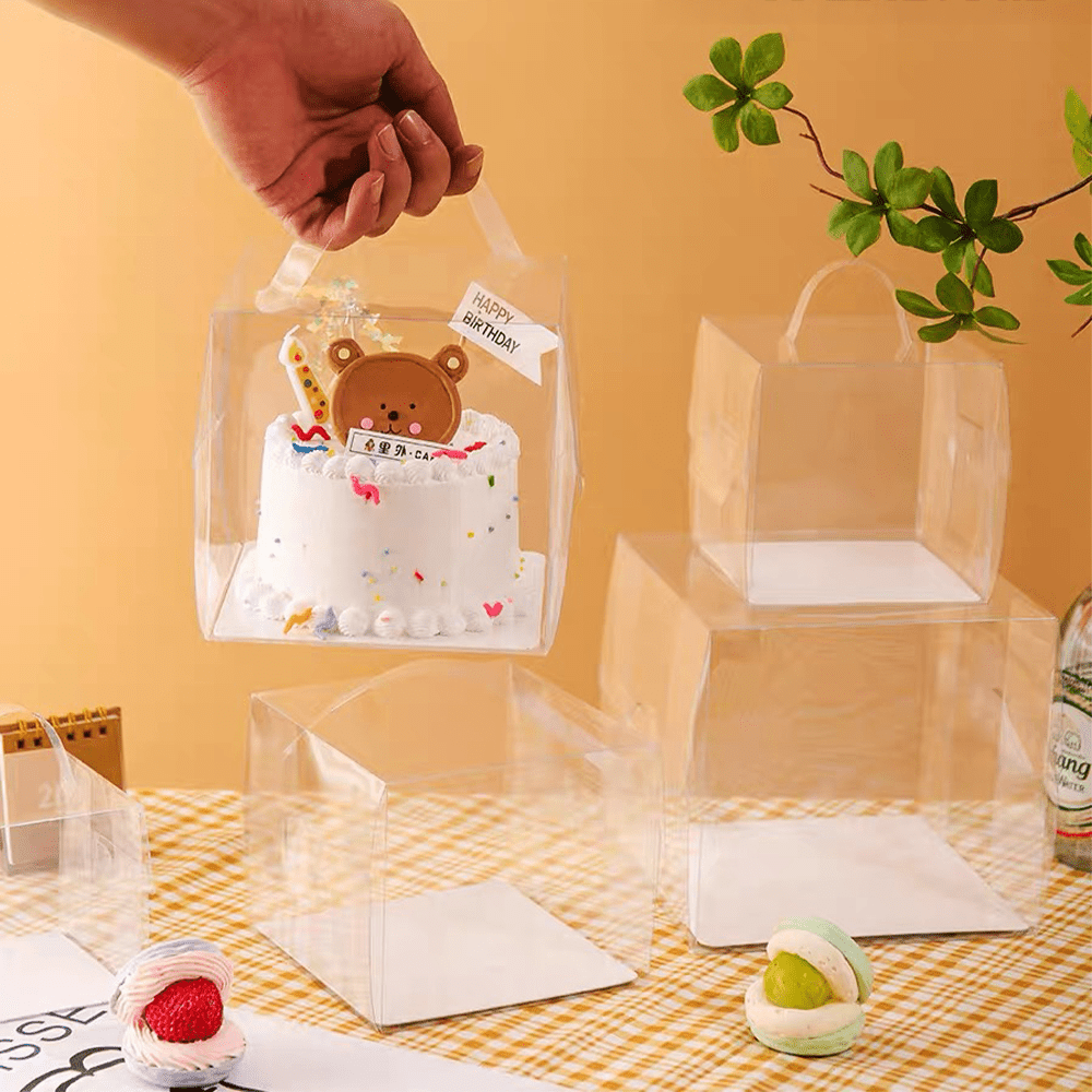 110x110x110mm Clear Square Box With Handle - TEM IMPORTS™