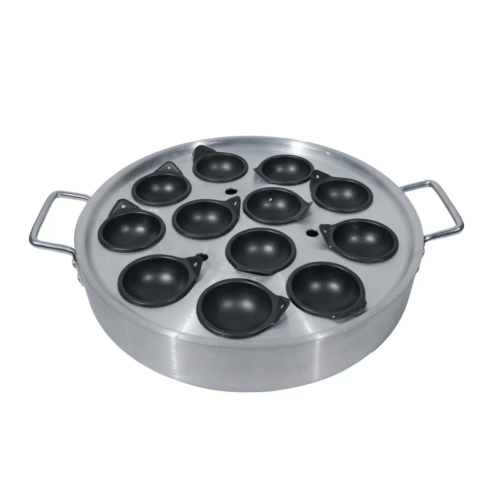 12 - Cup Aluminium Egg Poacher Induction w/Non - stick Cup - TEM IMPORTS™