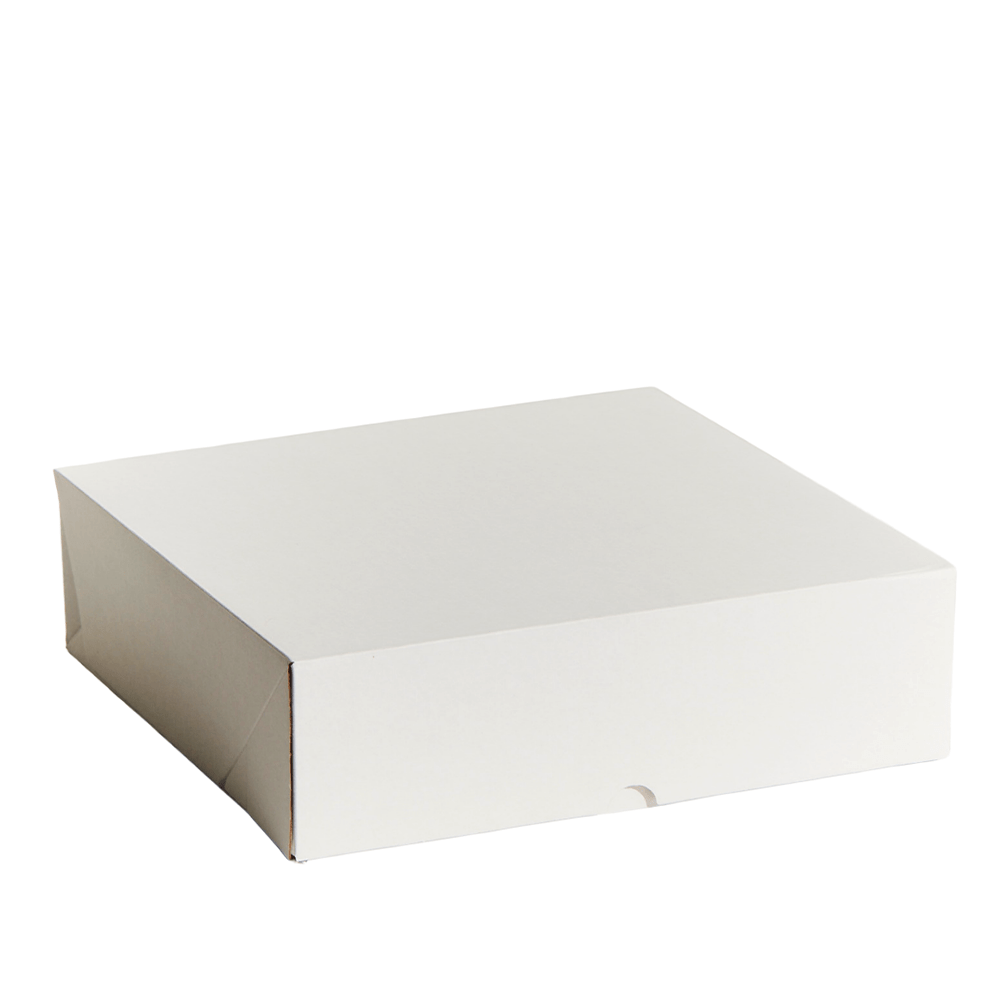 12" Inch Easy Fold White Corrugated Cake Box - 50/CTN - TEM IMPORTS™