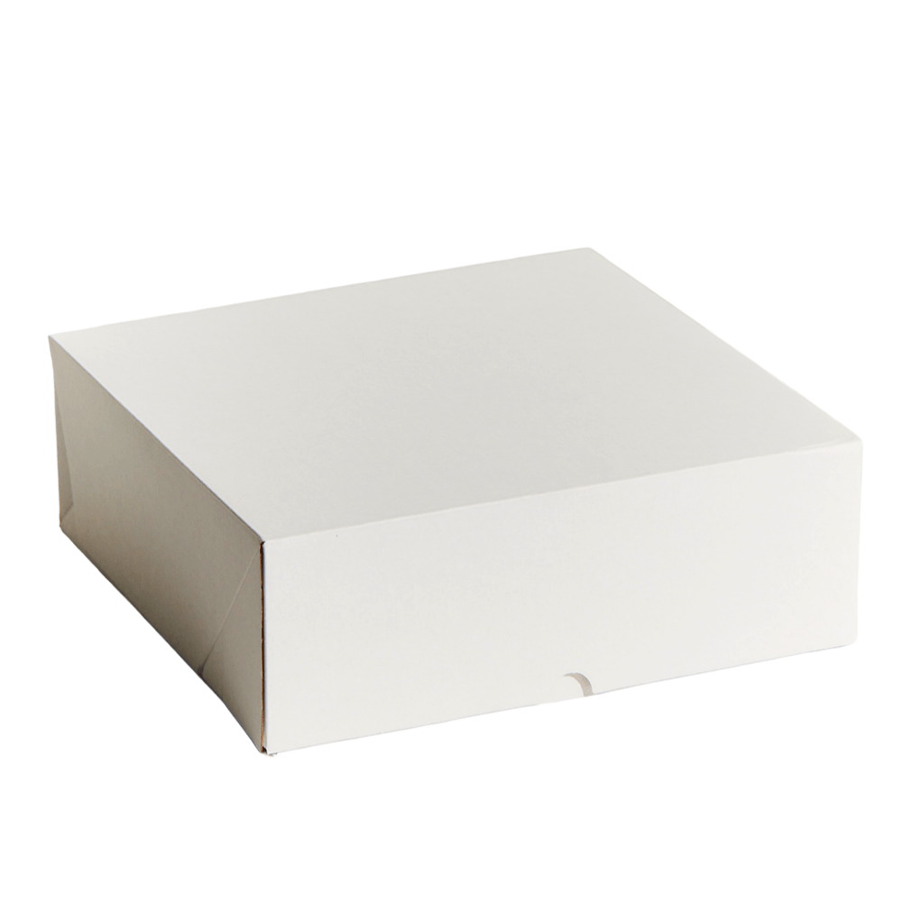 12" Inch Tall Easy Fold White Corrugated Cake Box - 50/CTN - TEM IMPORTS™