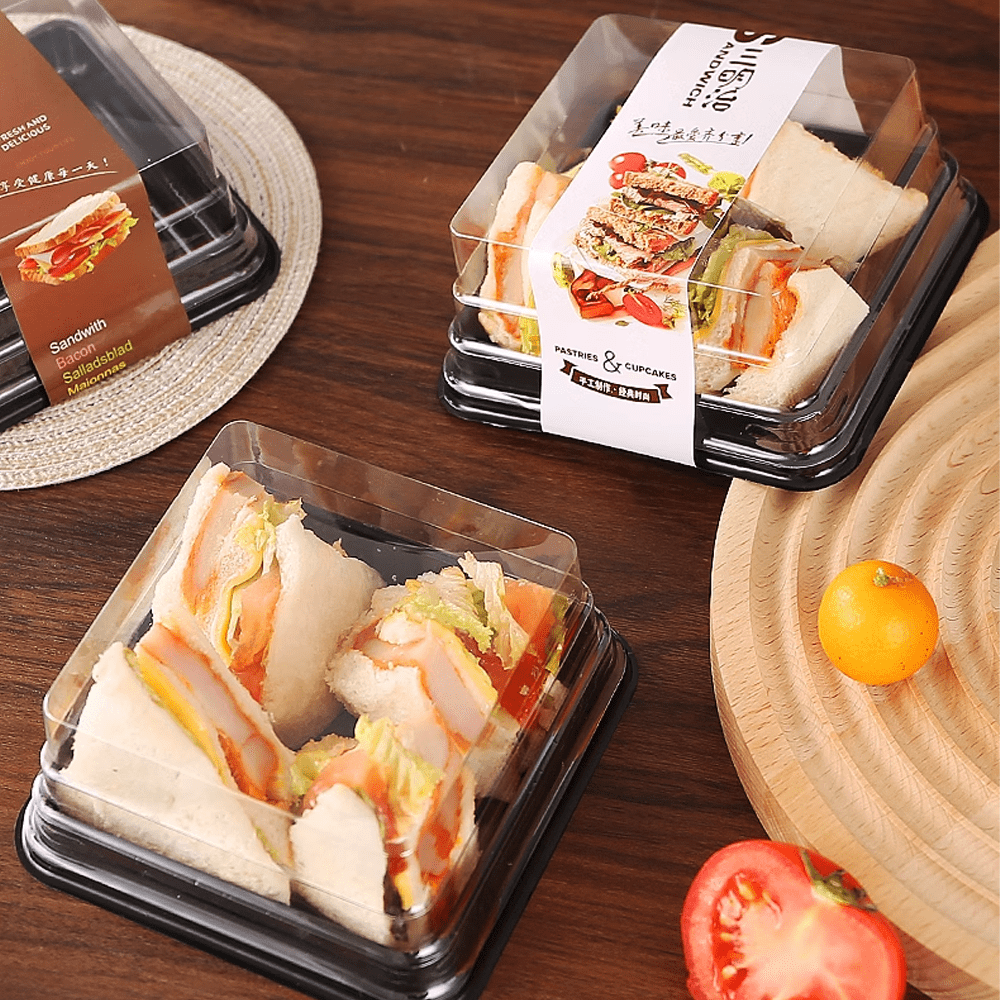 120x120mm Individual Black Square Container With Lid - TEM IMPORTS™