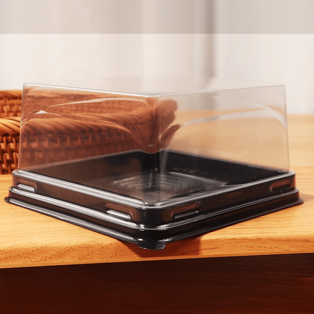 120x120mm Individual Black Square Container With Lid - TEM IMPORTS™