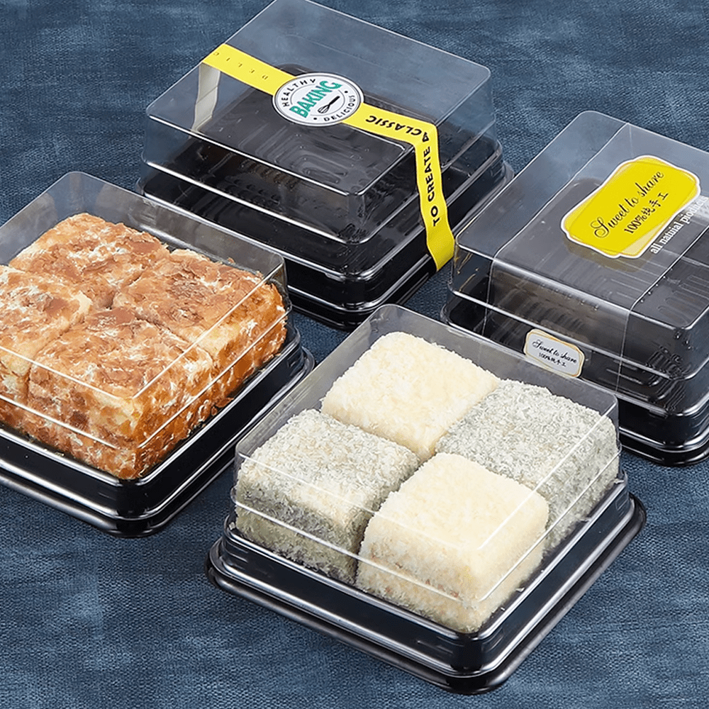 120x120mm Individual Black Square Container With Lid - TEM IMPORTS™