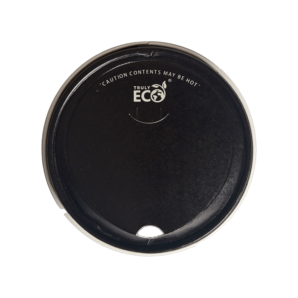 12oz (D/90mm) Black Paper Sipper Lid - TEM IMPORTS™