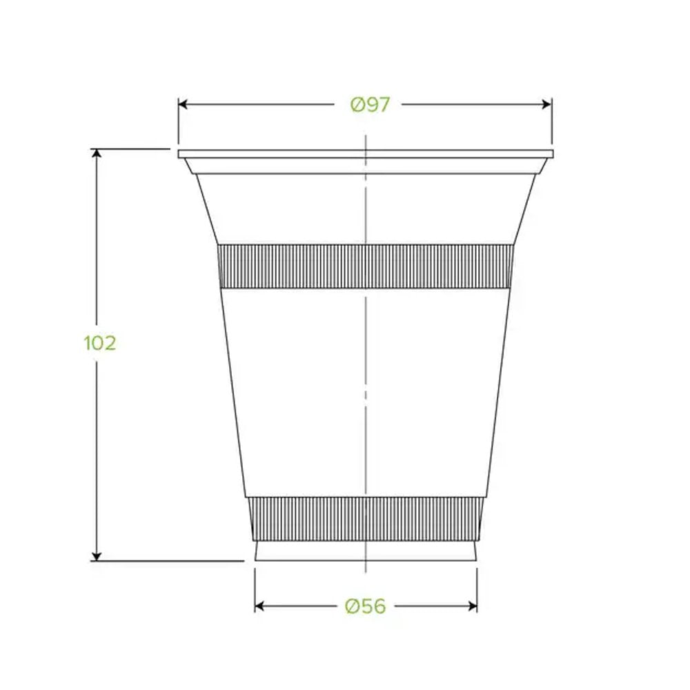 12oz/360mL Clear (96mm) PET Unbranded BioCup - 1000/CTN - TEM IMPORTS™