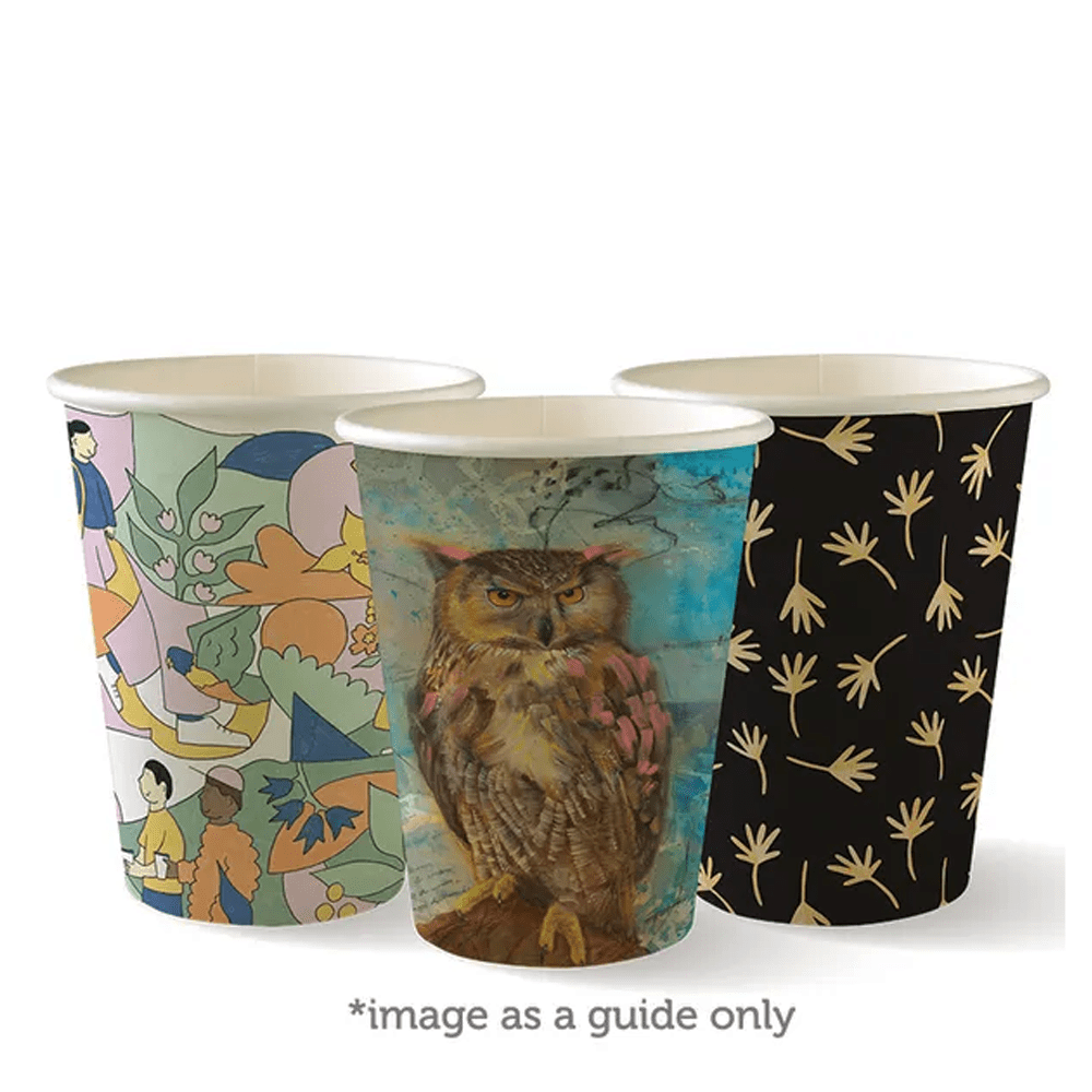 12oz/390mL (90mm) Art Series Single Wall BioCup - 1000/ctn - TEM IMPORTS™