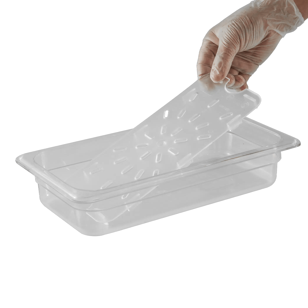 1/3 Size GN Food Pan Drain Plate - Clear - TEM IMPORTS™