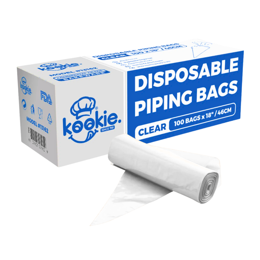 Kookie Disposable Piping Bag Clear 46cm / 18″ - Pack of 100