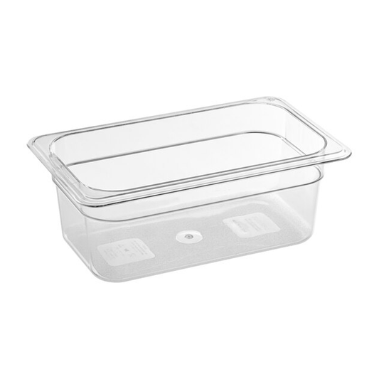 1/4 Size Clear Polycarbonate Food Pan - 100mm - TEM IMPORTS™