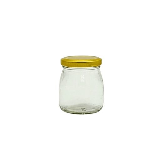 150mL Glass Food Jar with Gold Metal Twist Lid - TEM IMPORTS™