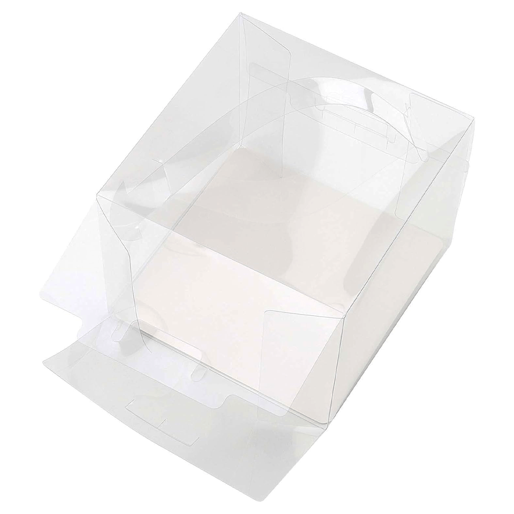 150x150x130mm Clear Square Box With Handle - TEM IMPORTS™