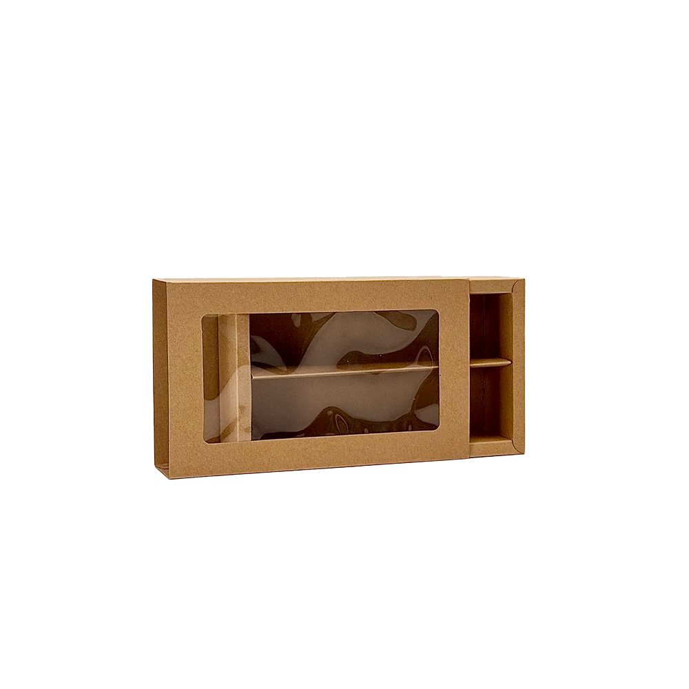 16 Macarons Kraft Paper Box With Window - TEM IMPORTS™