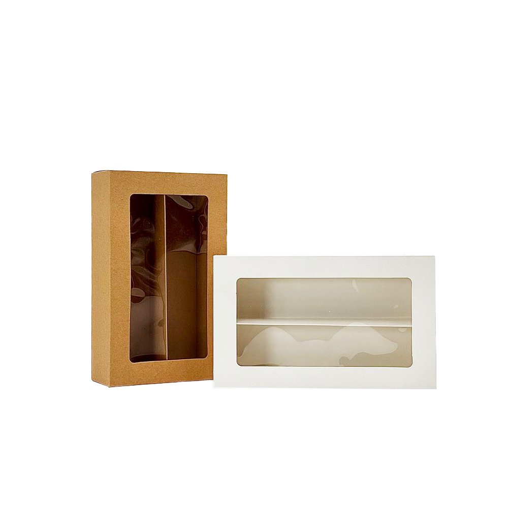 16 Macarons Kraft Paper Box With Window - TEM IMPORTS™