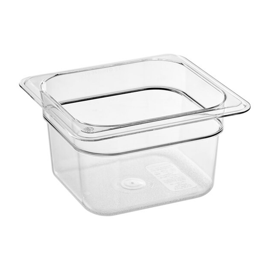1/6 Size Clear Polycarbonate Food Pan - 100mm - TEM IMPORTS™