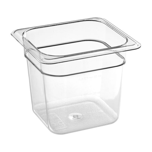 1/6 Size Clear Polycarbonate Food Pan - 150mm - TEM IMPORTS™