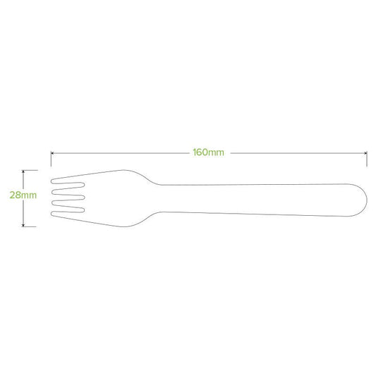 16cm Coated Wood Fork - 1000pcs/Ctn - TEM IMPORTS™