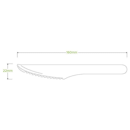 16cm Unbranded Wood Knife - 2000pcs/Ctn - TEM IMPORTS™