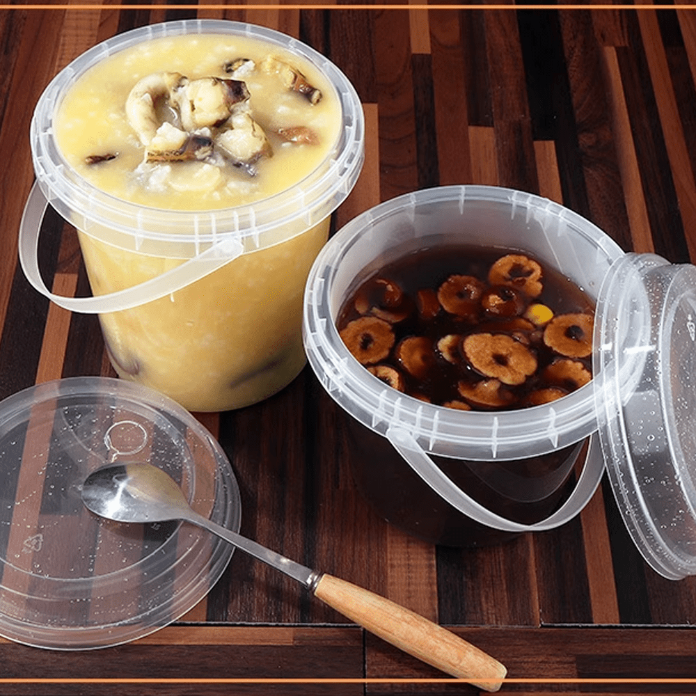 16oz/500mL Clear Fruit/Milk Tea Tamper Proof Bucket Cups - TEM IMPORTS™