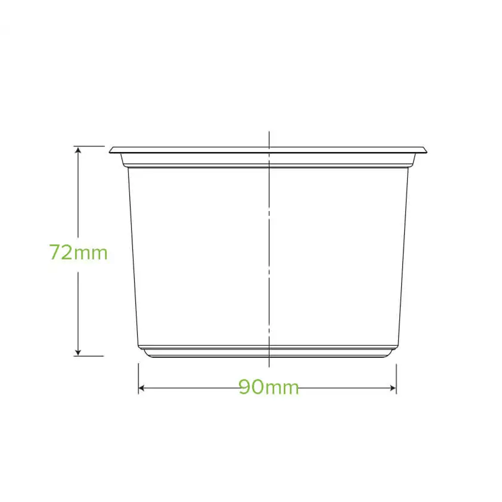 16oz/500mL Clear Unbranded BioBowl - 500pcs/Ctn - TEM IMPORTS™
