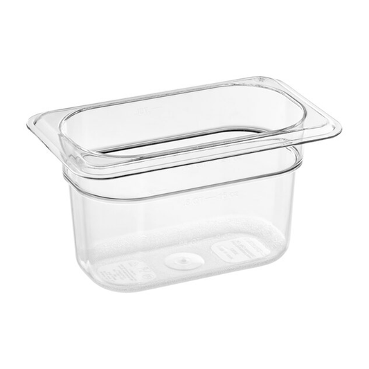 1/9 Size Clear Polycarbonate Food Pan - 100mm - TEM IMPORTS™
