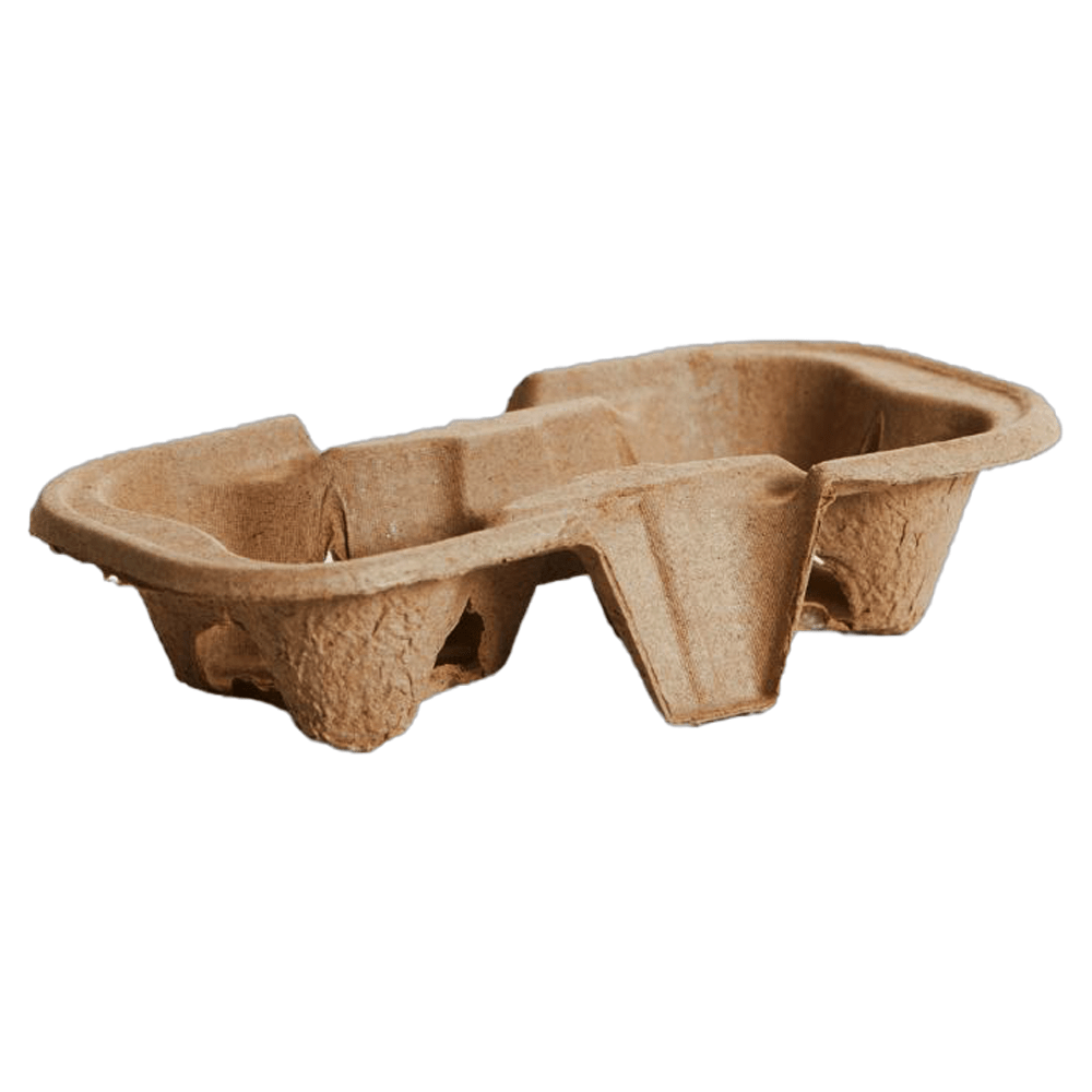 2 Cup Compostable Drink Holder Tray - 200/CTN - TEM IMPORTS™