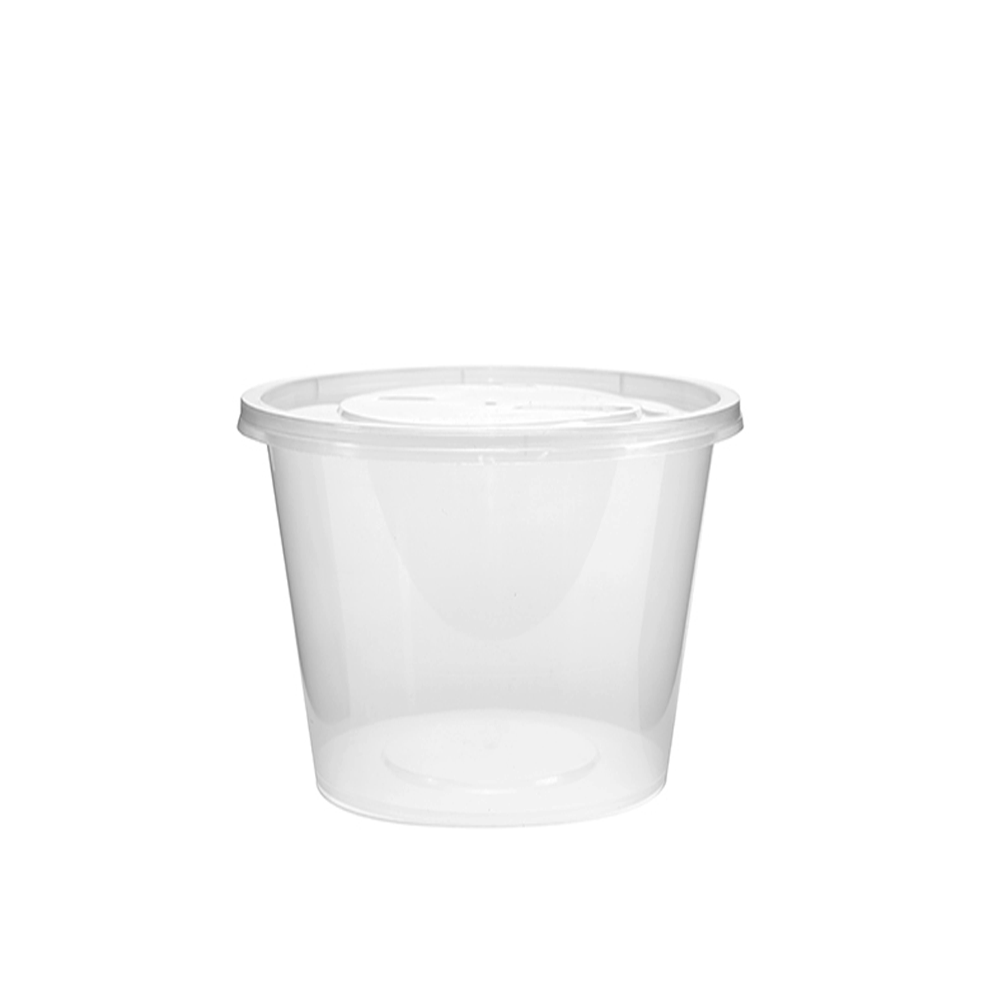 2000mL Takeaway Tall Round Clear Supa Bowls With Lids - TEM IMPORTS™