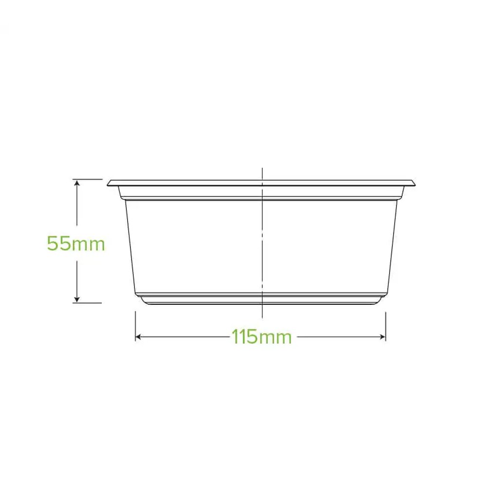 20oz/600mL Clear Wide Unbranded BioBowl - 600pcs/Ctn - TEM IMPORTS™