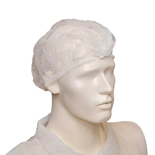 21" Elastic Disposable Hair Nets - White - TEM IMPORTS™