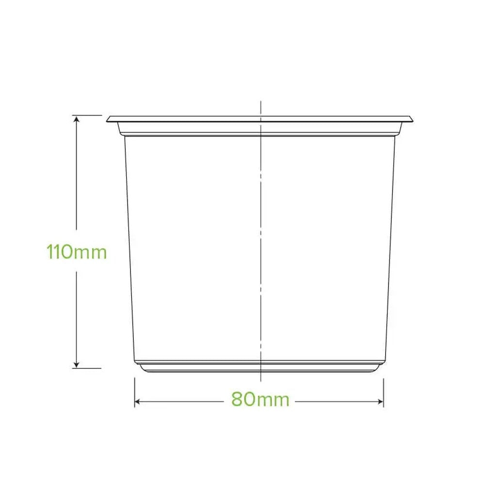 24oz/700mL Clear Unbranded BioBowl - 500pcs/Ctn - TEM IMPORTS™