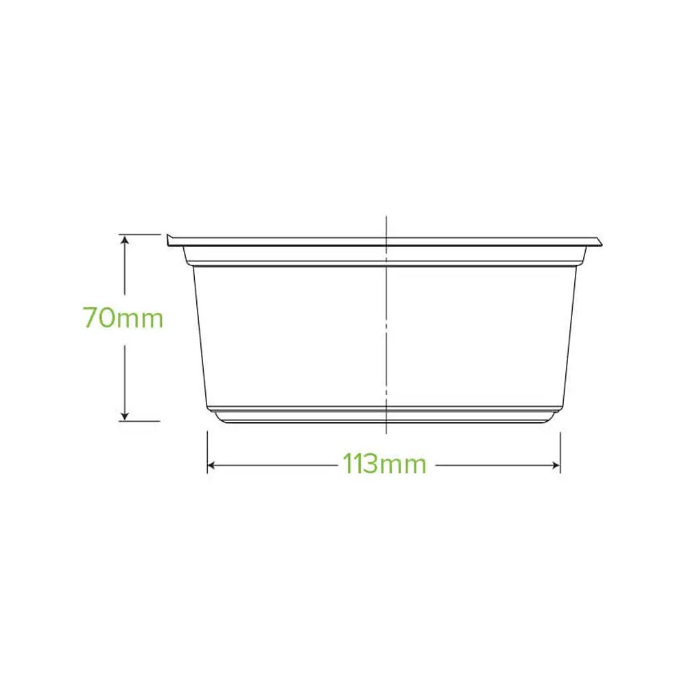 24oz/700mL Clear Wide Unbranded BioBowl - 600pcs/Ctn - TEM IMPORTS™