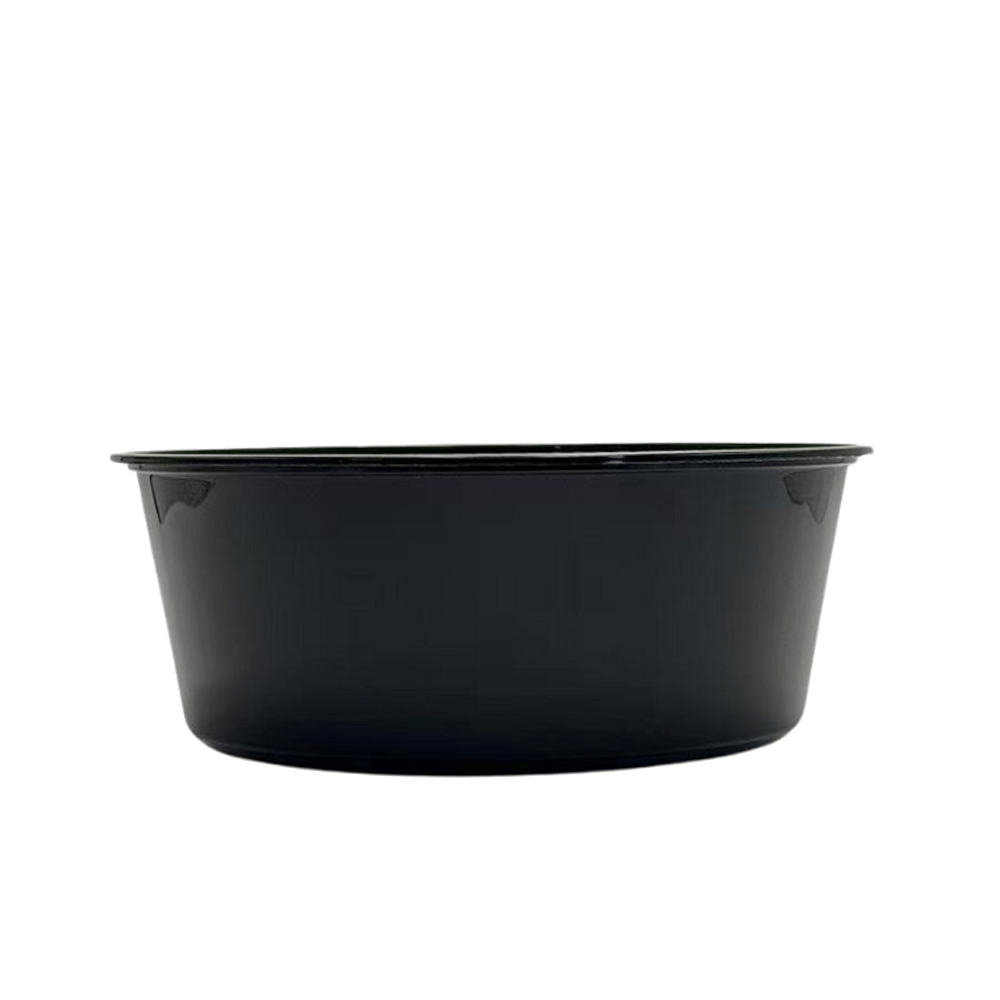 3000mL Takeaway Round Black Supa Bowls With Lid - TEM IMPORTS™