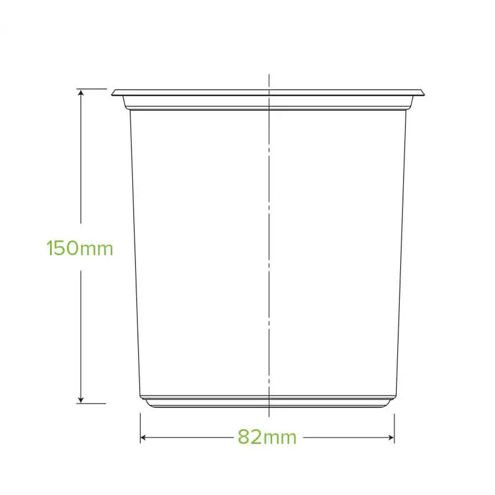 32oz/960mL Clear Unbranded BioBowl - 500pcs/Ctn - TEM IMPORTS™