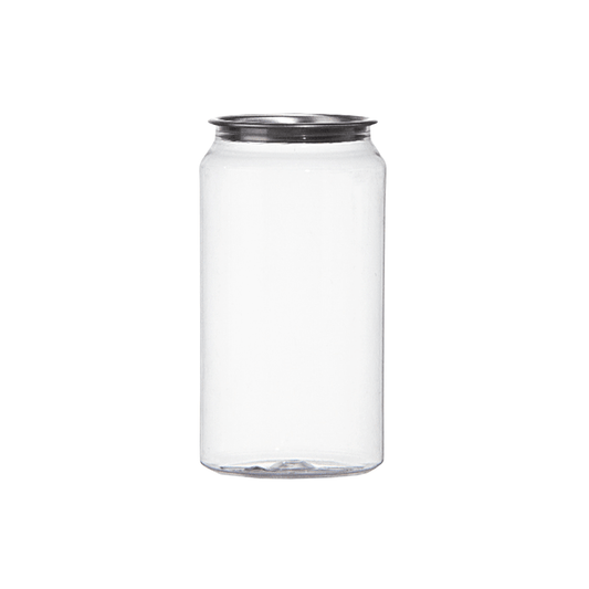 400mL Clear PET Can With Lid - 200/CTN - TEM IMPORTS™