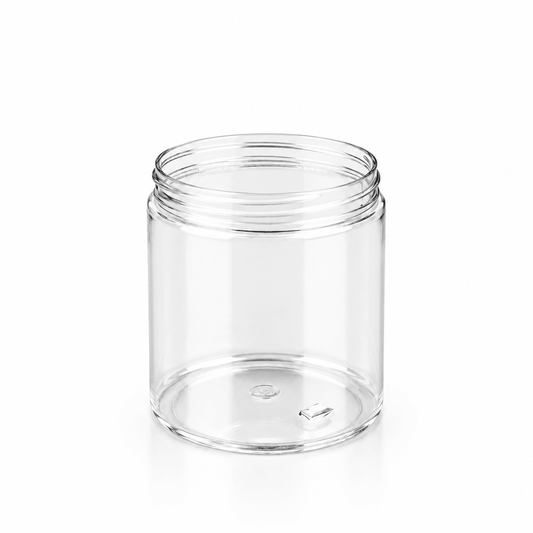 400mL Clear Plastic Jar – 89mm Neck, Straight-Sided with PET Lid - TEM IMPORTS™
