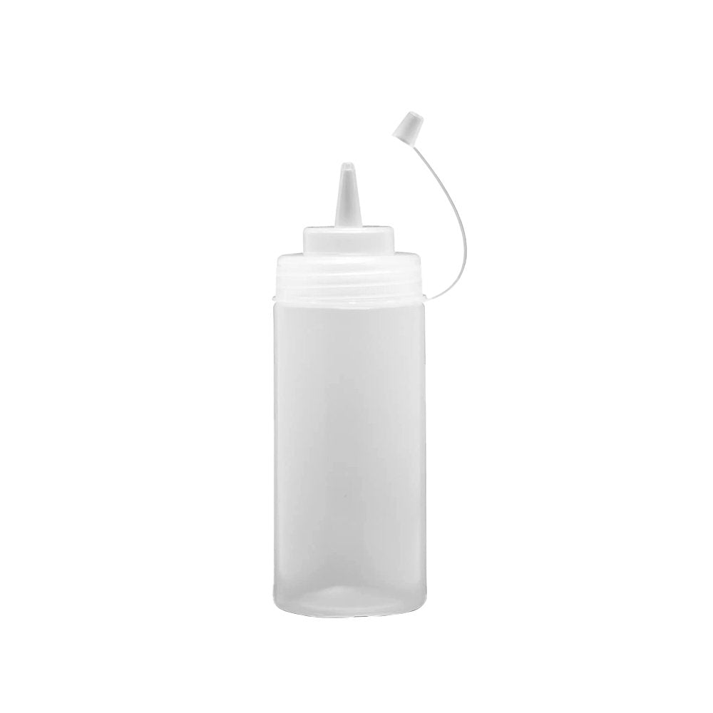 472mL Clear Plastic Squeeze Bottle Wide Mouth W/Cap - TEM IMPORTS™