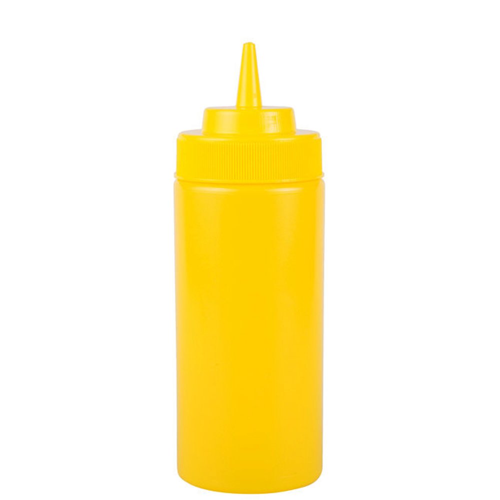 472mL Yellow Plastic Squeeze Bottle Wide Mouth - TEM IMPORTS™